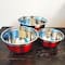 Oster Rosamond Red Stainless Steel Mixing Bowl Set
